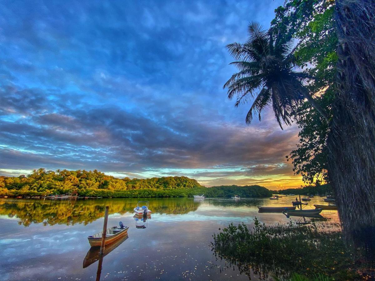 Casinha Azul na beira do Rio Caraíva Villa Exterior foto