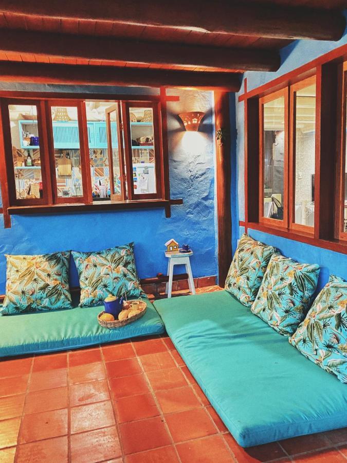 Casinha Azul na beira do Rio Caraíva Villa Exterior foto