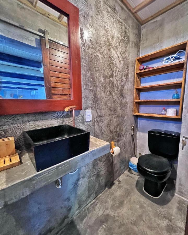 Casinha Azul na beira do Rio Caraíva Villa Exterior foto