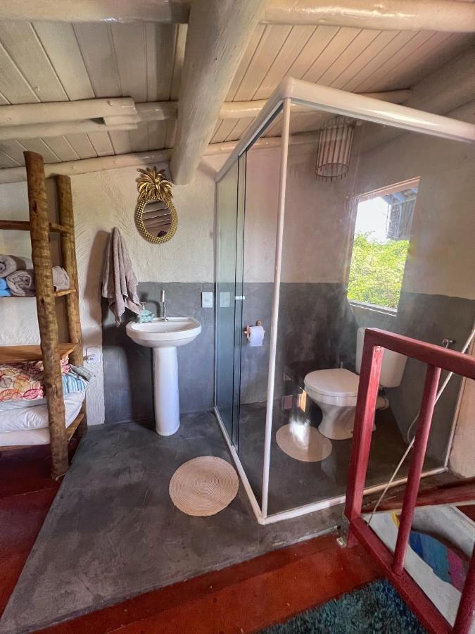 Casinha Azul na beira do Rio Caraíva Villa Exterior foto