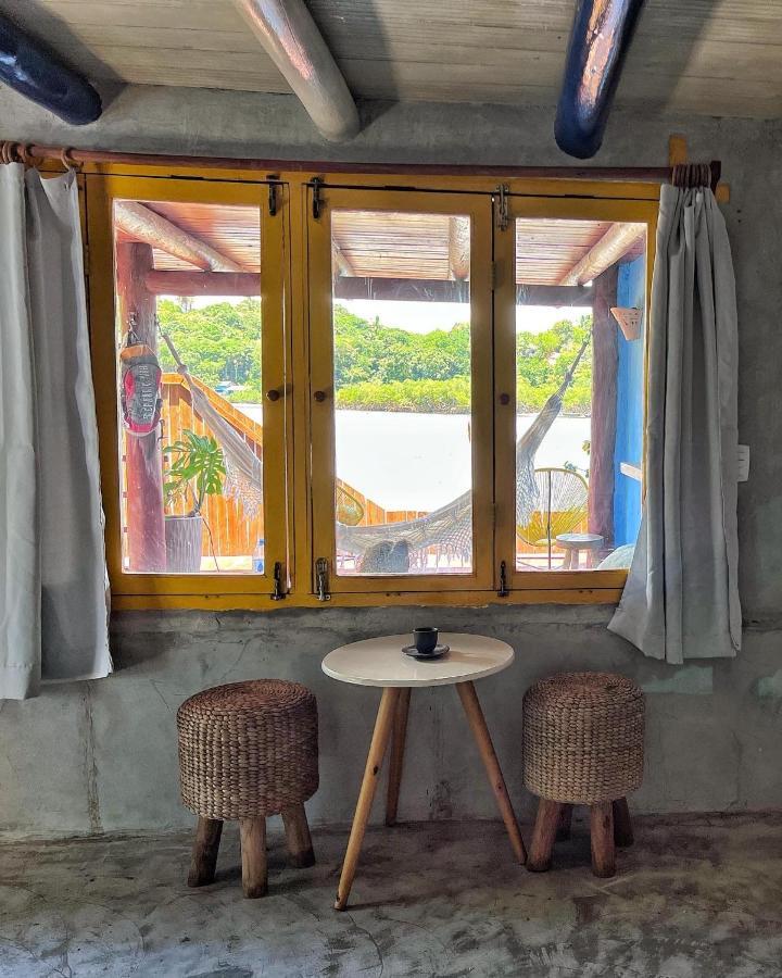 Casinha Azul na beira do Rio Caraíva Villa Exterior foto