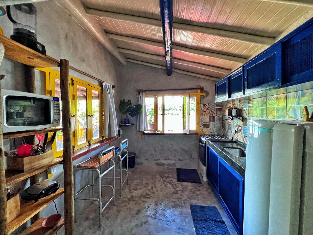 Casinha Azul na beira do Rio Caraíva Villa Exterior foto