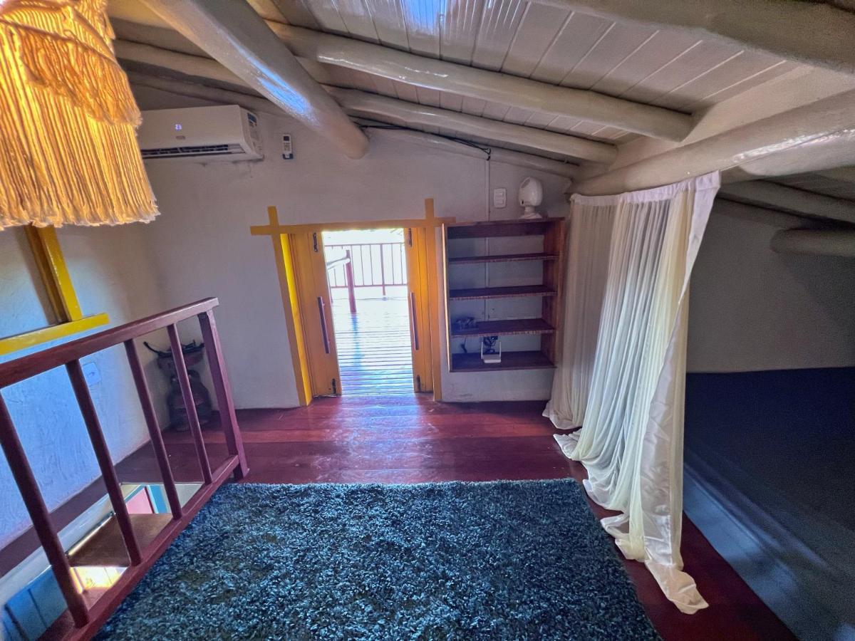Casinha Azul na beira do Rio Caraíva Villa Exterior foto