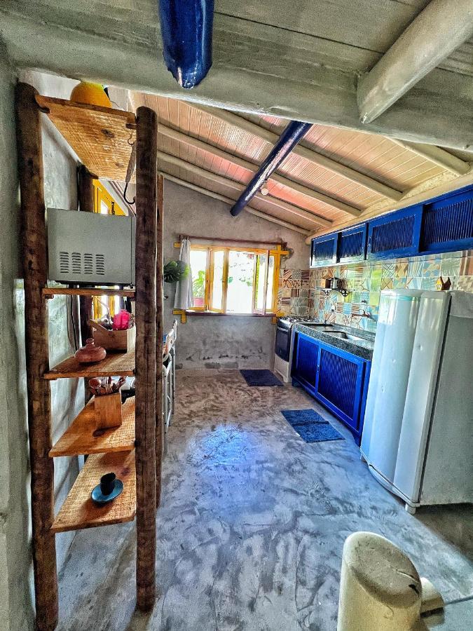 Casinha Azul na beira do Rio Caraíva Villa Exterior foto