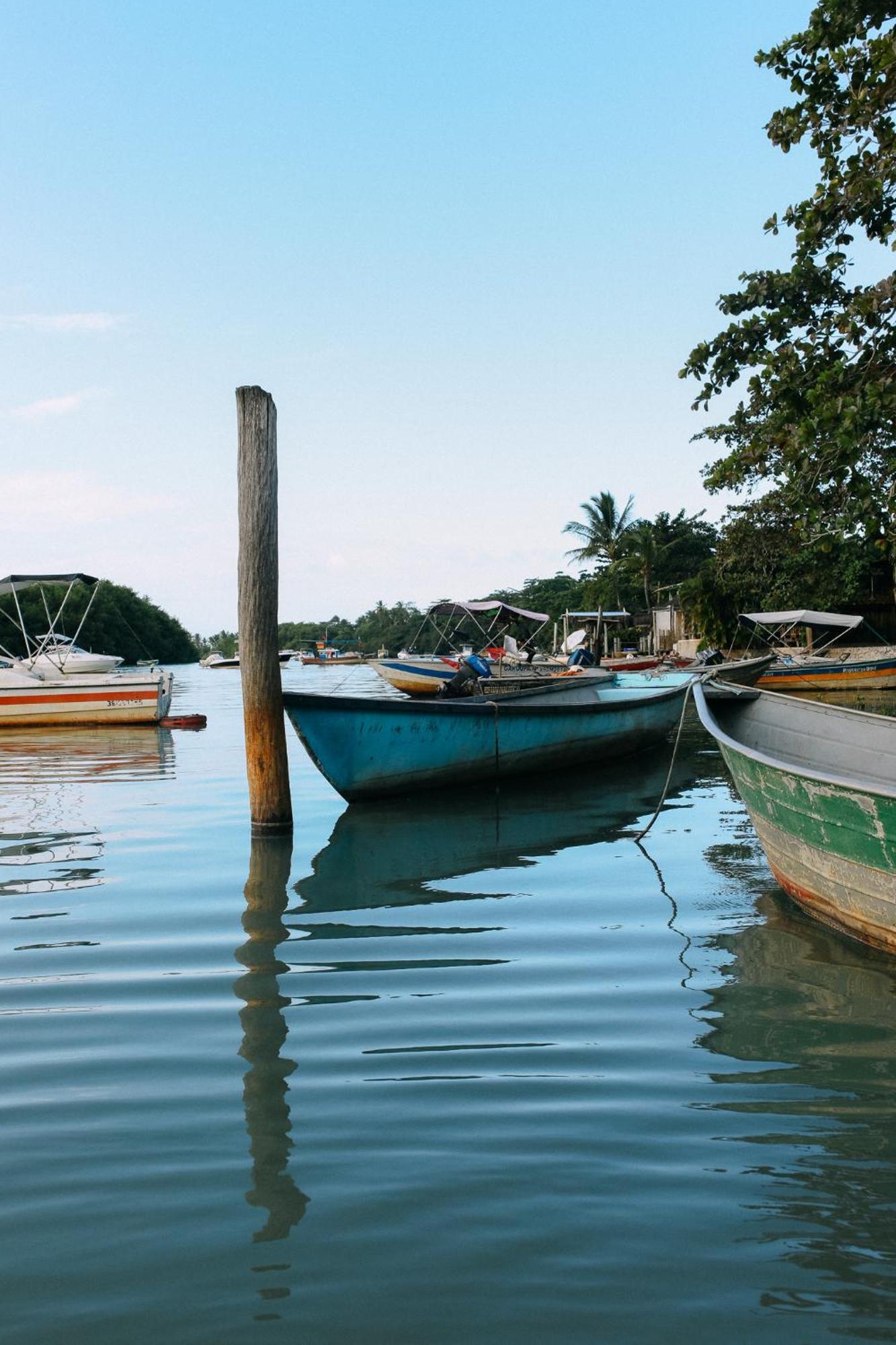 Casinha Azul na beira do Rio Caraíva Villa Exterior foto