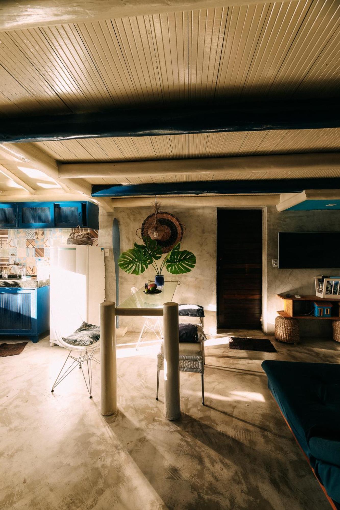 Casinha Azul na beira do Rio Caraíva Villa Exterior foto